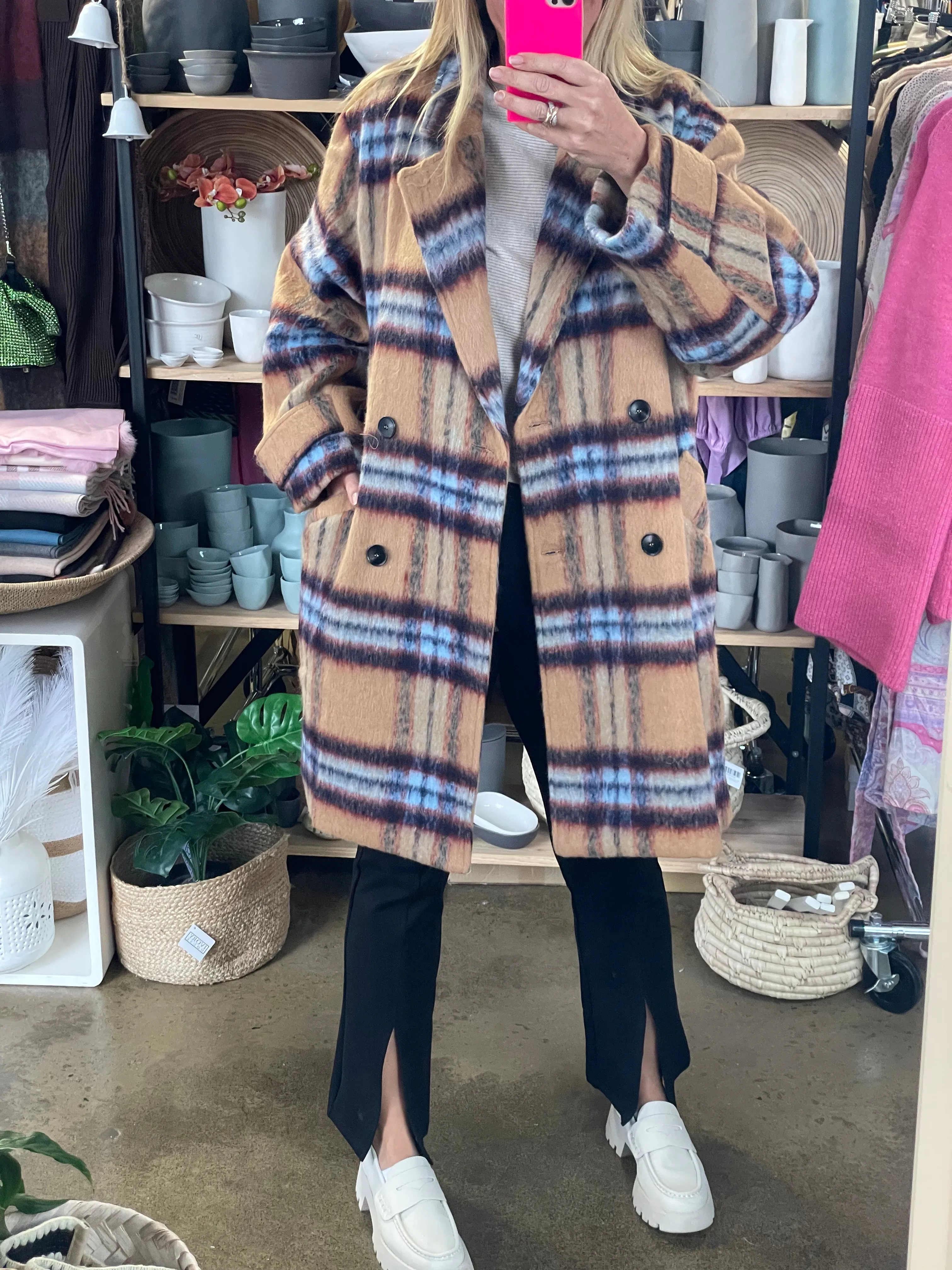 Relaxed Plaid Lumber Jacket Coat