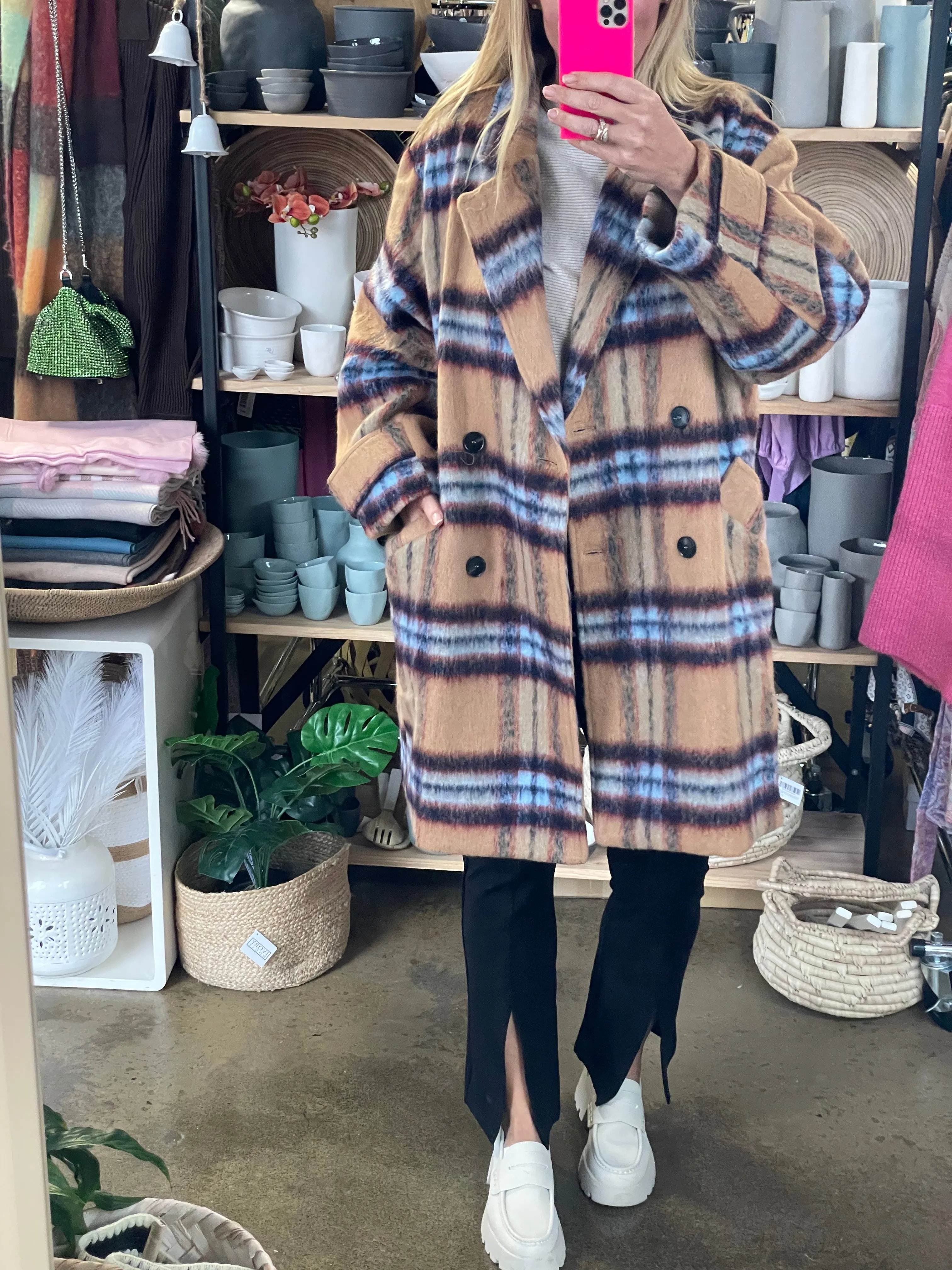 Relaxed Plaid Lumber Jacket Coat