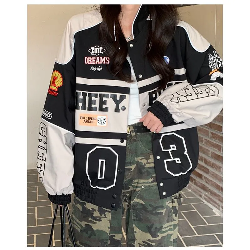 Retro Loose Fit Street Style Motorcycle Jacket