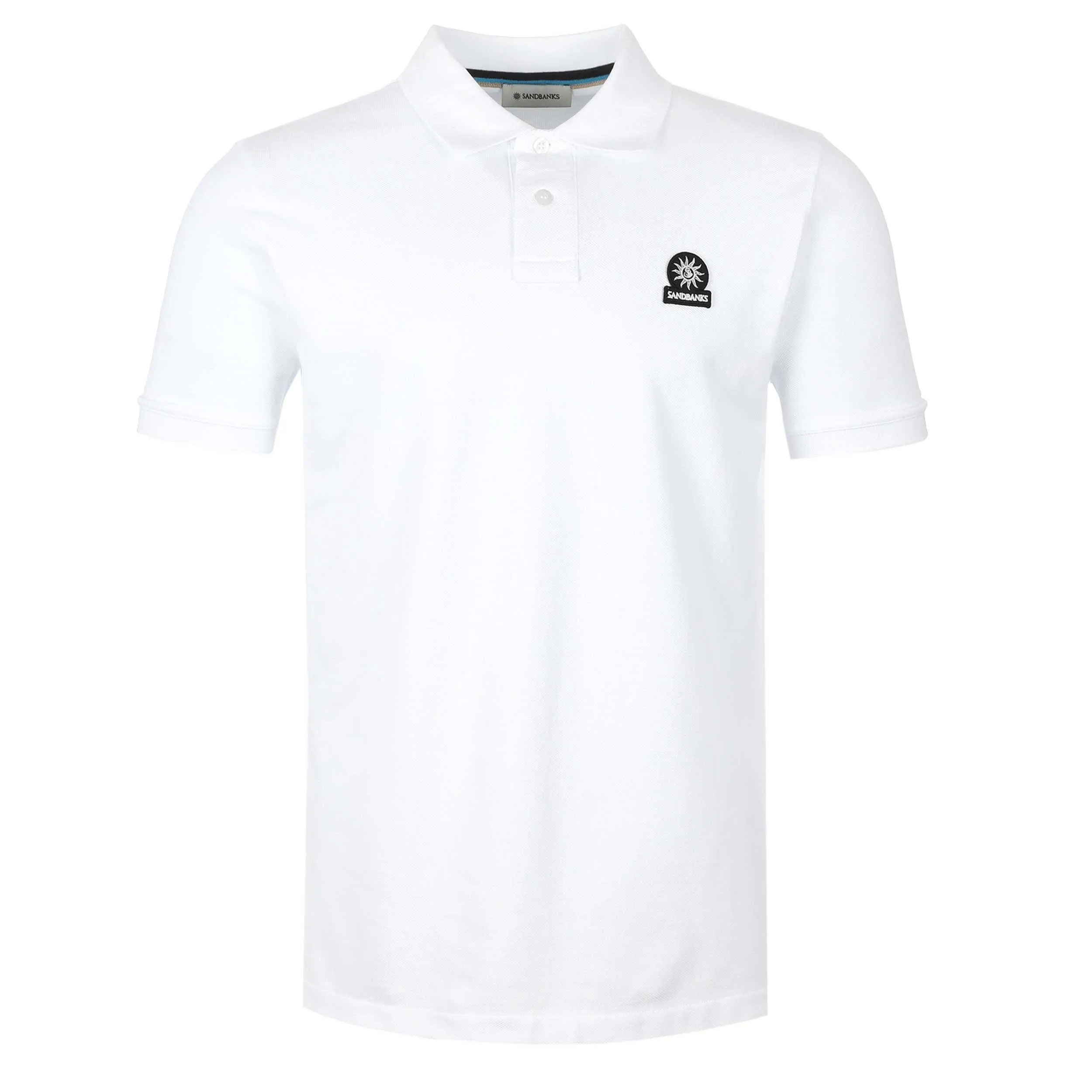 Sandbanks Badge Logo Polo Shirt in White