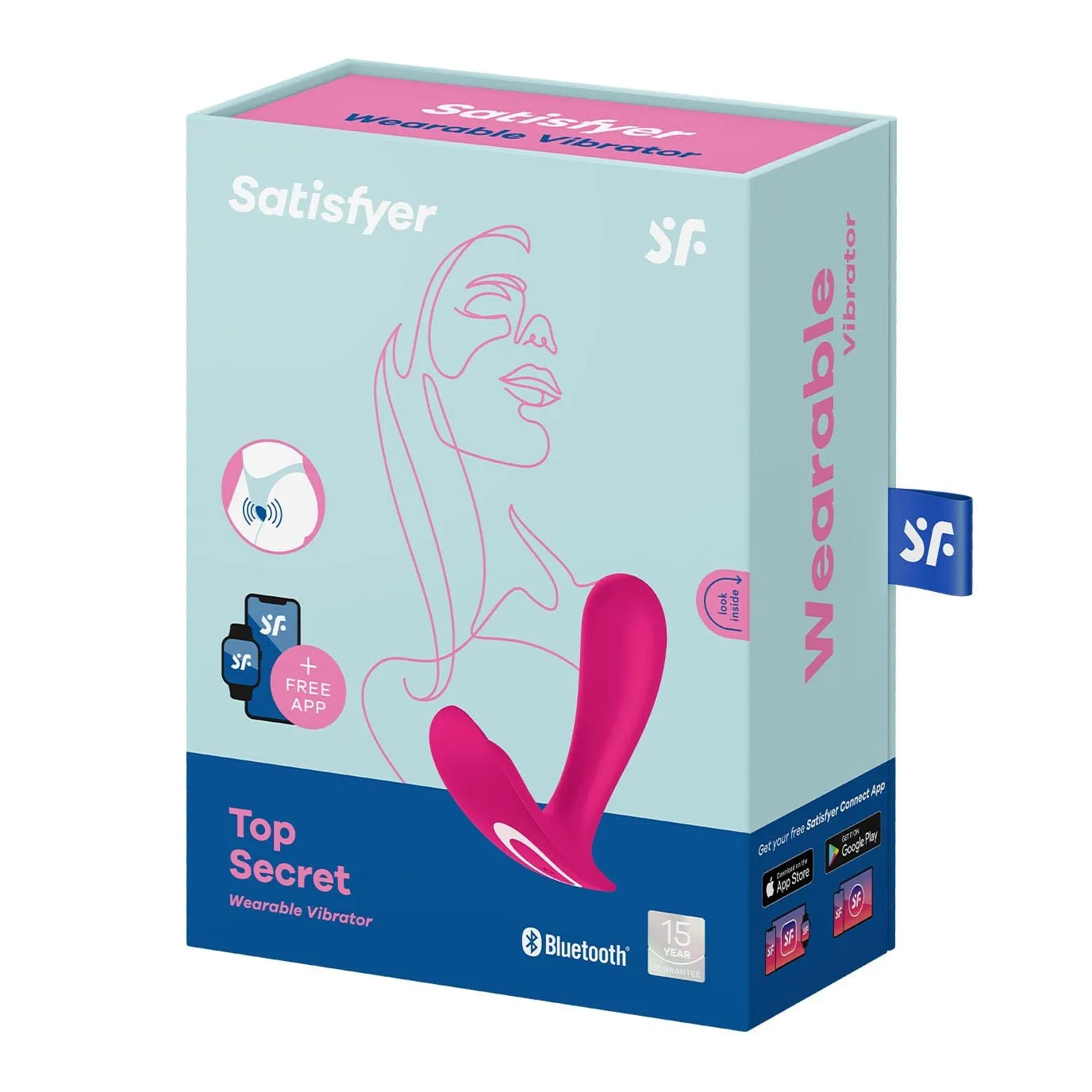 Satisfyer - Top Secret App-Controlled Wearable G-spot Vibrator (Pink)