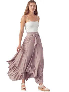 Scarlett’s Fluttery Flowy Maxi Skirt- Dusty Mauve