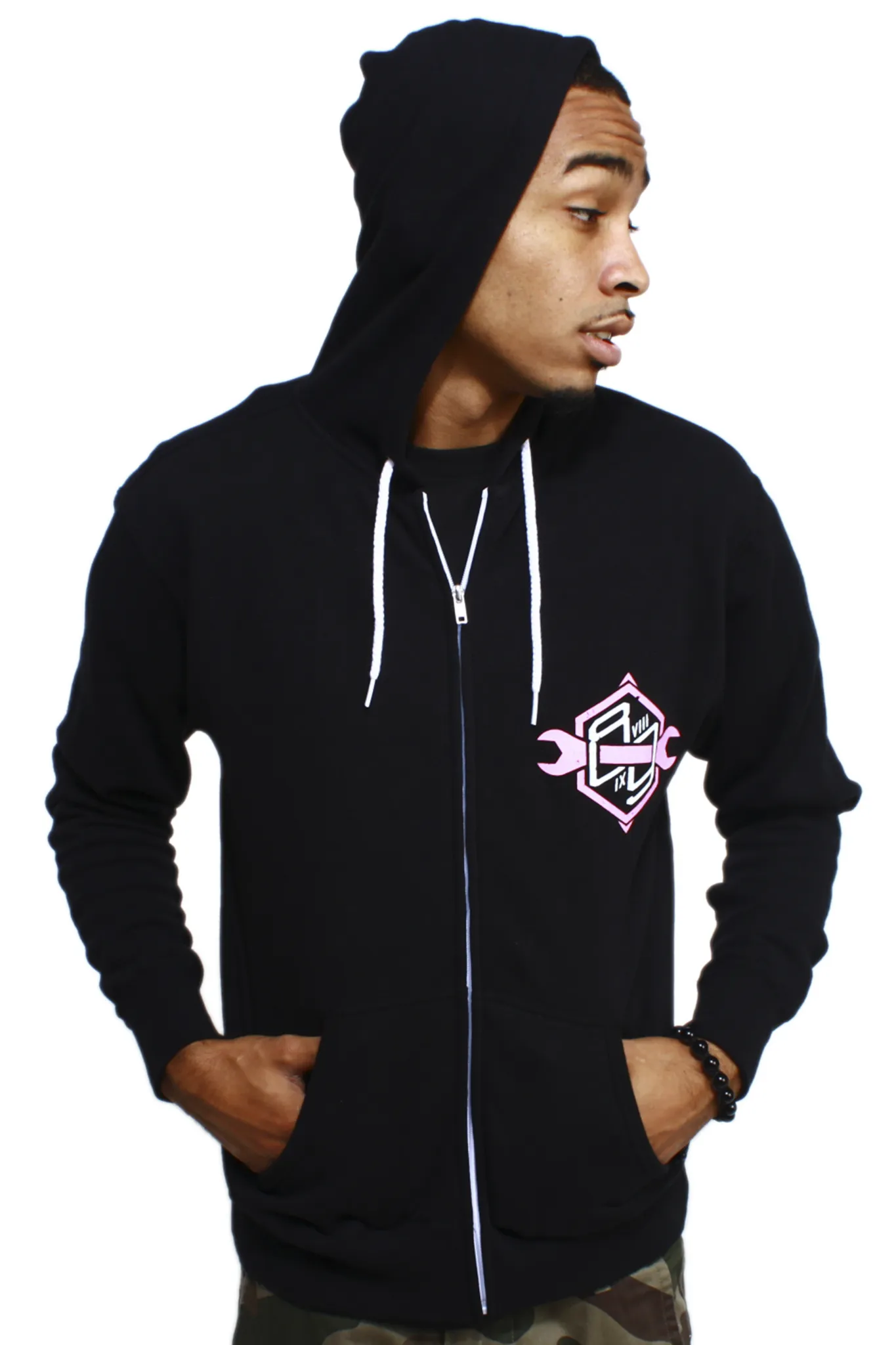 Speed Shop Polarized Pink Zip Up Sweatshirt