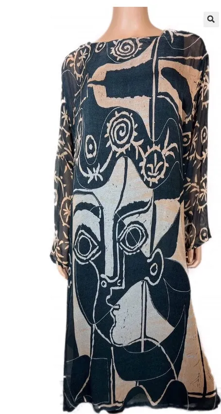 Sunheart Piccasso Boho Long Jacket Hippie Chic Resort Wear Sml-2X