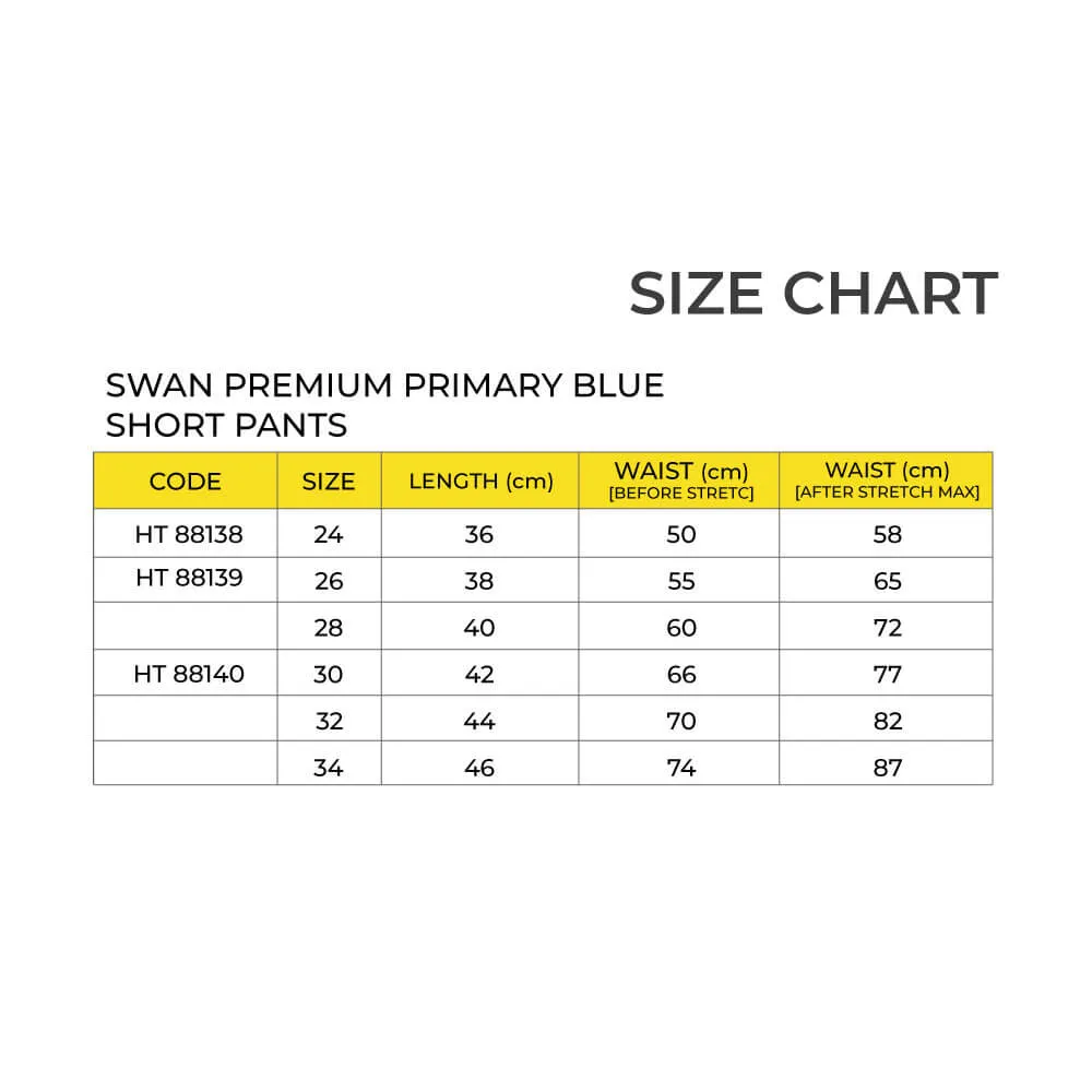 SWAN Premium Primary Blue Short Pants School Uniform