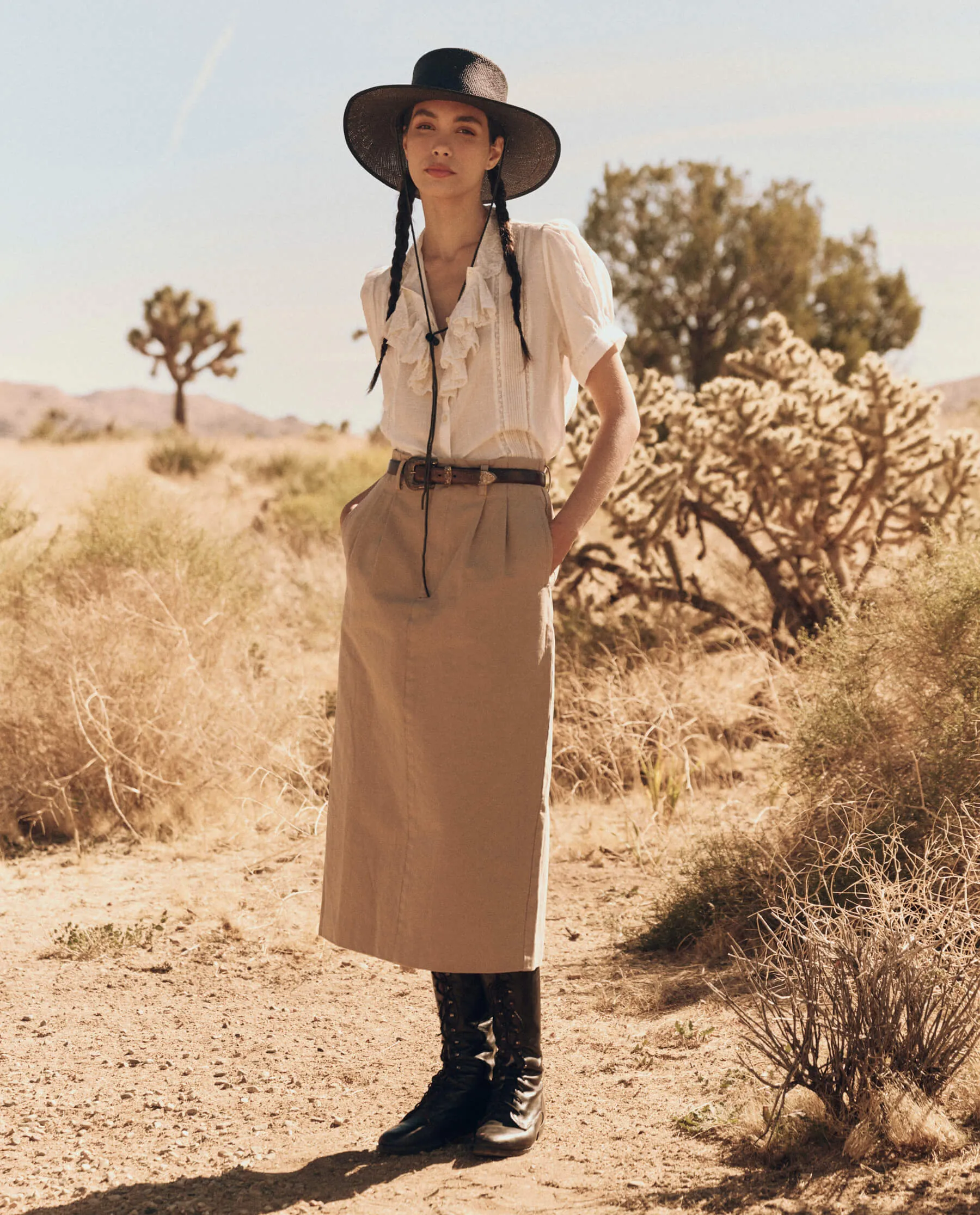 The Pleated Column Skirt. -- Desert Fatigue