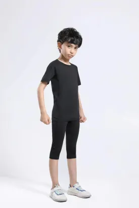 Tight, breathable, sweat absorbent all black tight wears for adults and children