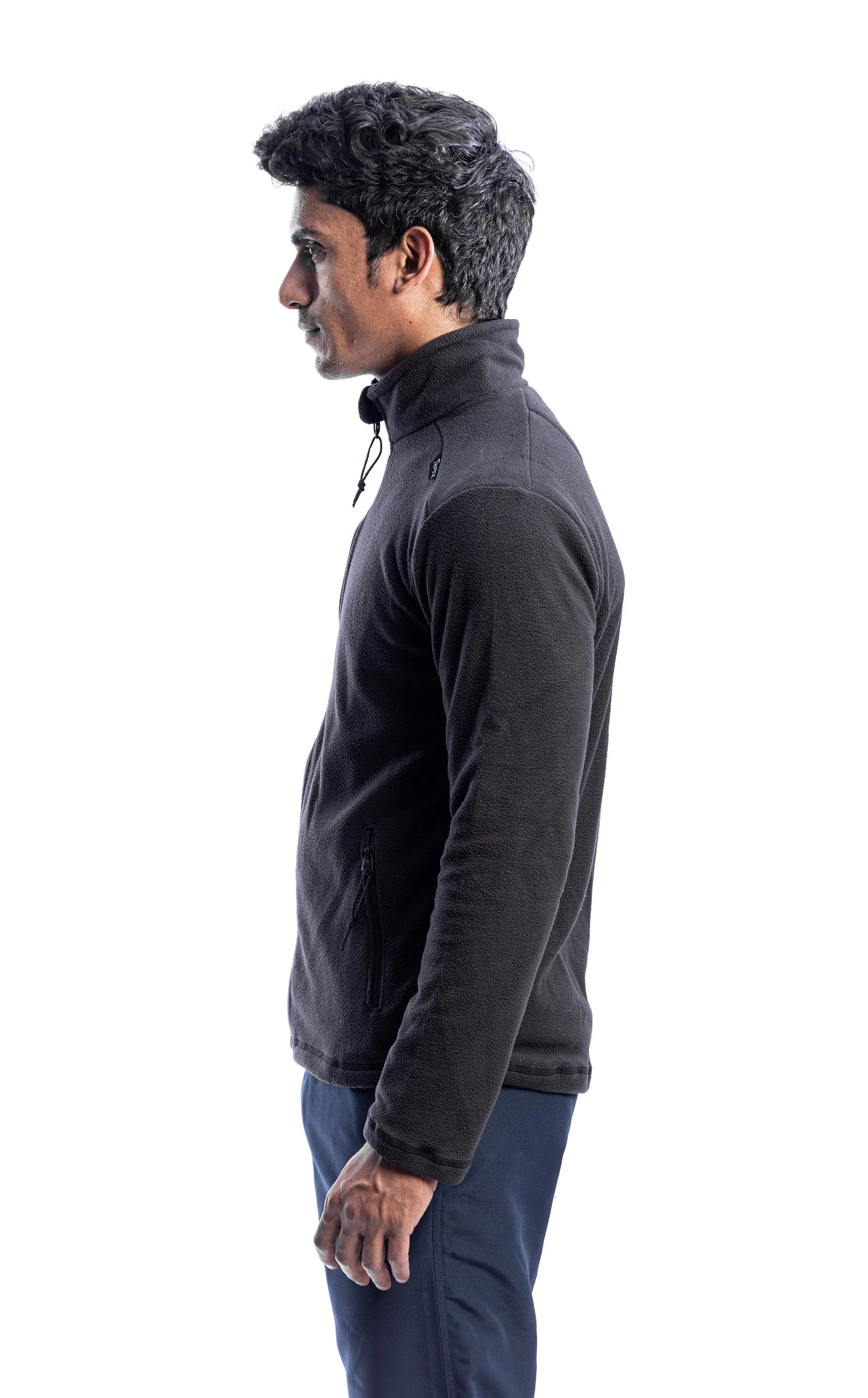 Tripole Anti-Pilling Fleece Winter Jacket Full Zip | Black