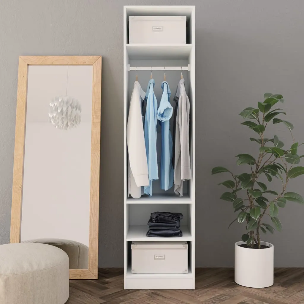 Wardrobe White 50x50x200 cm Engineered Wood