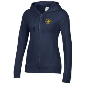 Women's Relax Full Zip Hooded Sweatshirt - Marine Navy