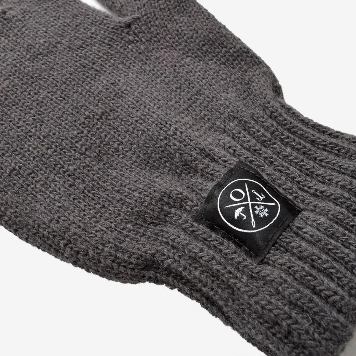 Wool Full Finger Gloves - Grey