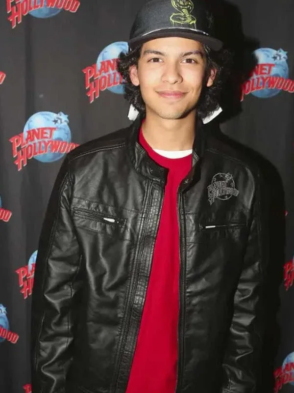 Xolo Maridueña Tv Series Cobra Kai Premiere Event Leather Jacket