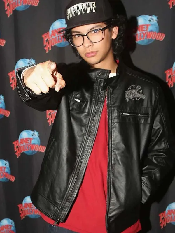 Xolo Maridueña Tv Series Cobra Kai Premiere Event Leather Jacket