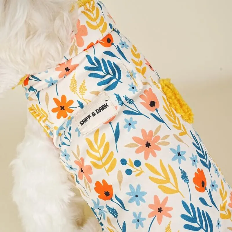 Yellow Floral Reversible Cozy Fleece Vest™